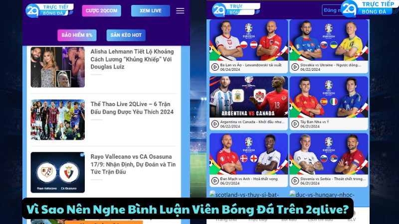 Vì Sao Nên Nghe Bình Luận Viên Bóng Đá Trên 2qlive?